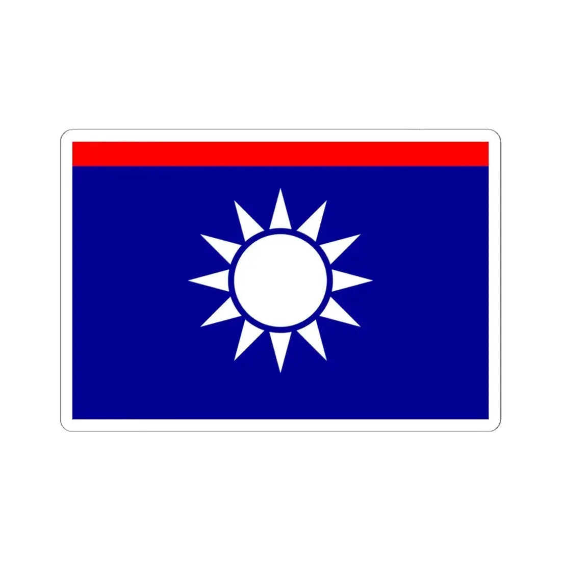 ROCN Admirals Flag (China) STICKER Vinyl Kiss-Cut Decal 6 Inch White - The Sticker Space