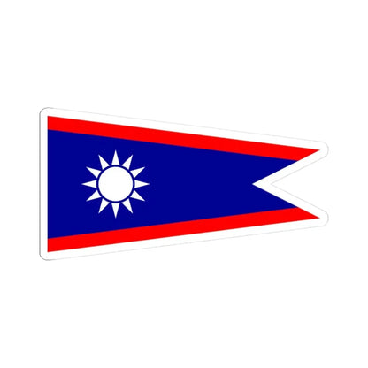 ROCN Battle Fleet Leaders Pennant (China) STICKER Vinyl Kiss-Cut Decal 3 Inch White - The Sticker Space