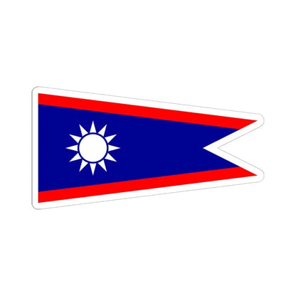 ROCN Battle Fleet Leaders Pennant (China) STICKER Vinyl Kiss-Cut Decal 6 Inch White - The Sticker Space