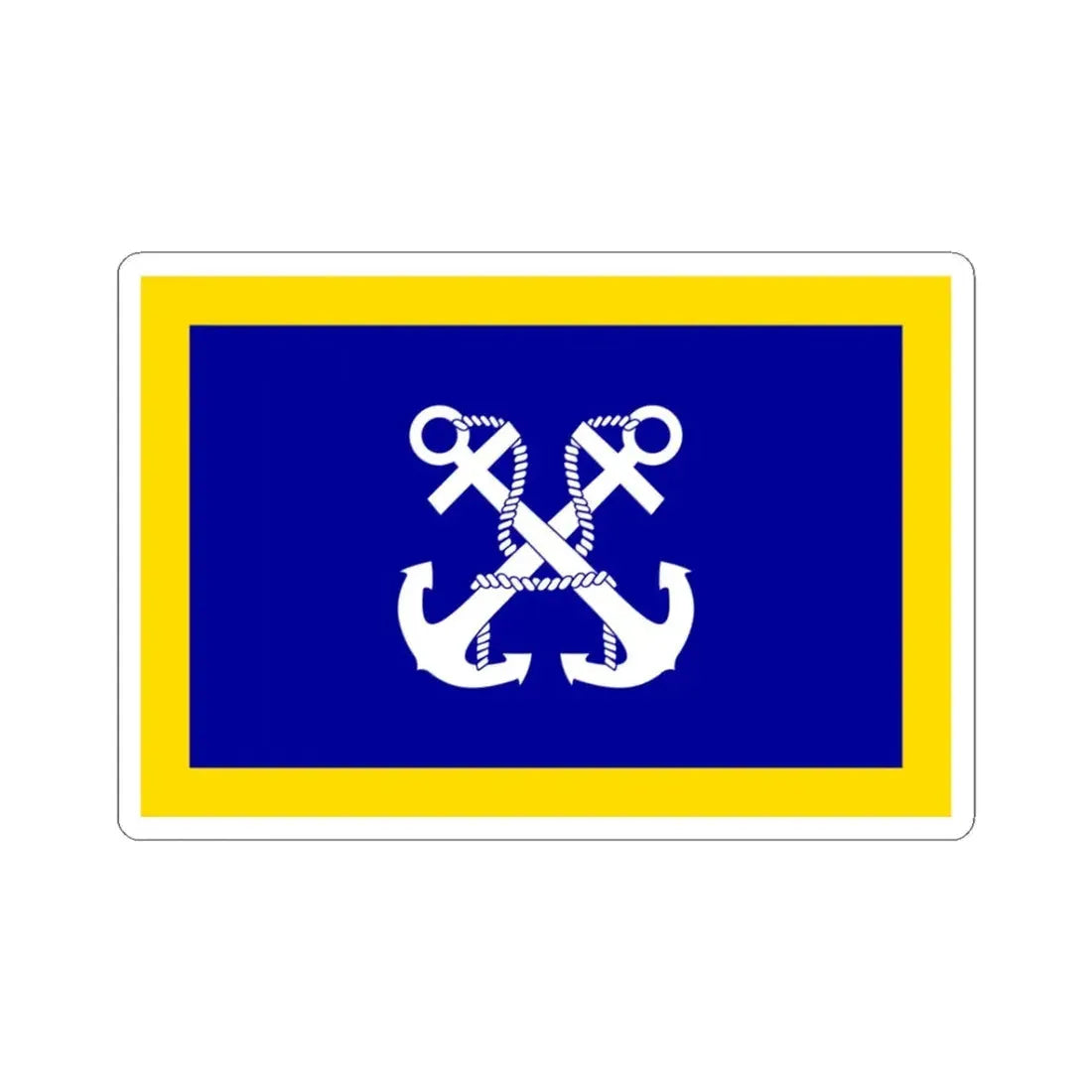 ROCN Commander-in-Chiefs Flag 1958 (China) STICKER Vinyl Kiss-Cut Decal 3 Inch White - The Sticker Space