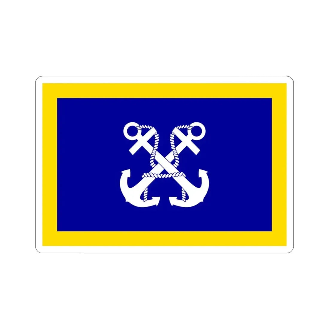 ROCN Commander-in-Chiefs Flag 1958 (China) STICKER Vinyl Kiss-Cut Decal 4 Inch White - The Sticker Space