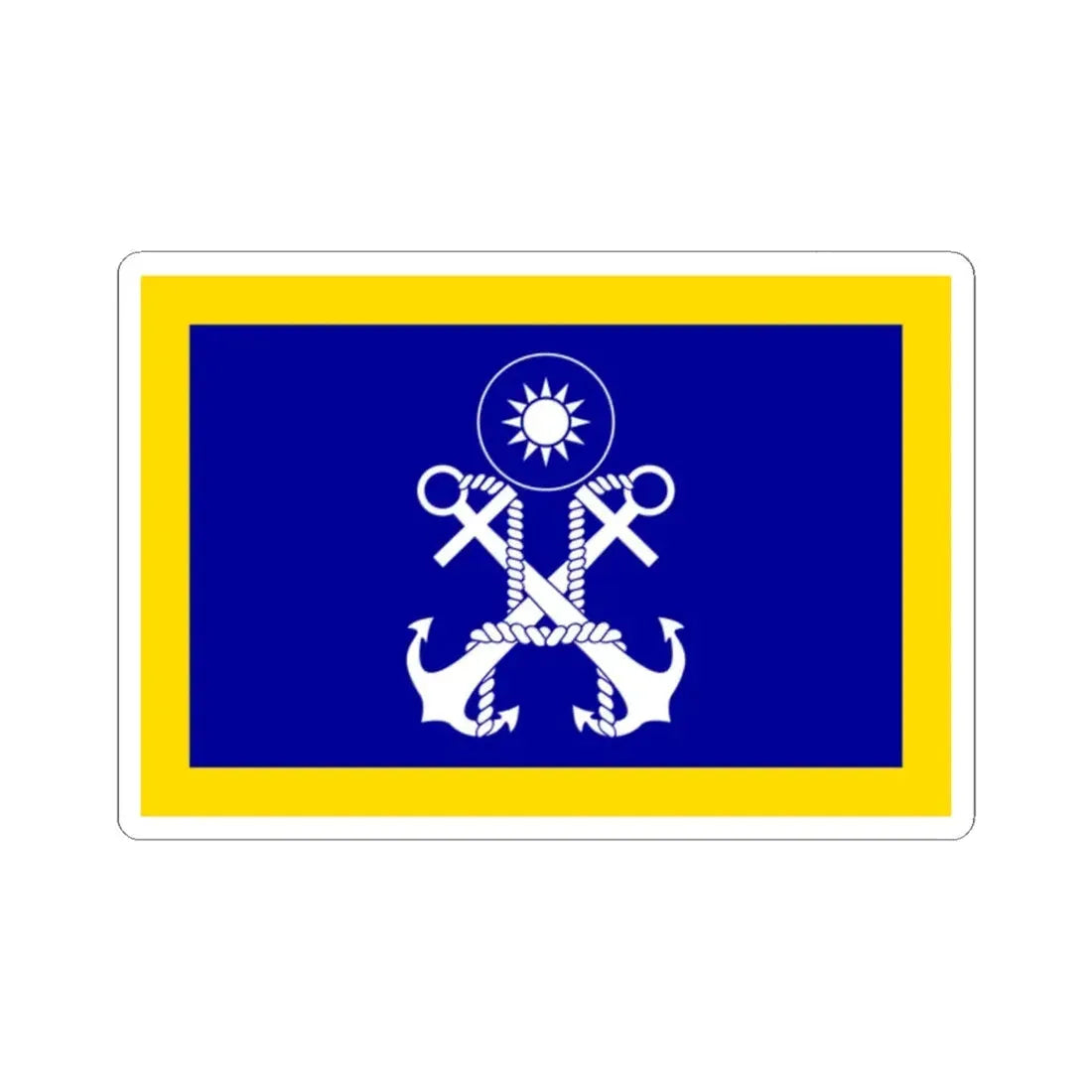 ROCN Commander-in-Chiefs Flag 1962 (China) STICKER Vinyl Kiss-Cut Decal 2 Inch White - The Sticker Space