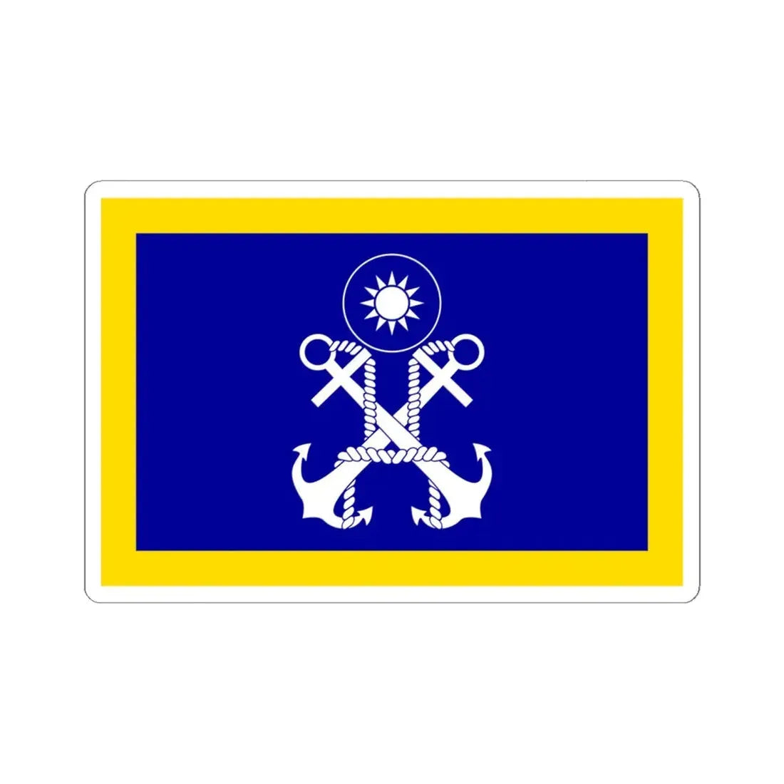 ROCN Commander-in-Chiefs Flag 1962 (China) STICKER Vinyl Kiss-Cut Decal 6 Inch White - The Sticker Space