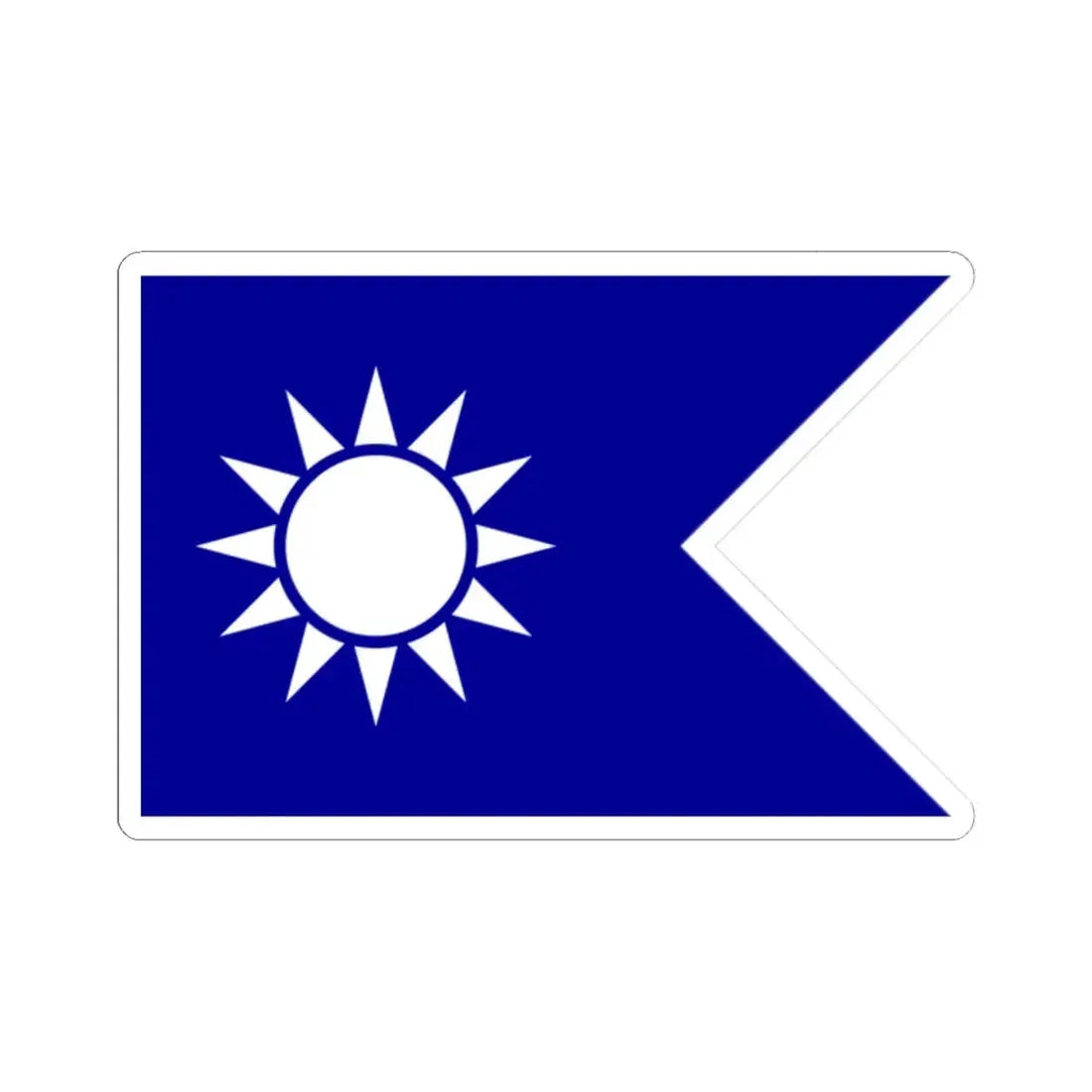 ROCN Commodores Flag 1912 (China) STICKER Vinyl Kiss-Cut Decal 2 Inch White - The Sticker Space