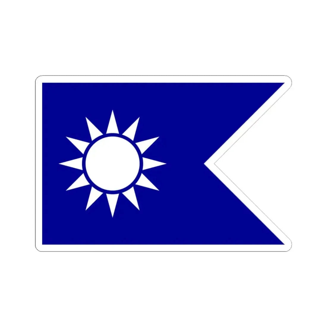 ROCN Commodores Flag 1912 (China) STICKER Vinyl Kiss-Cut Decal 3 Inch White - The Sticker Space