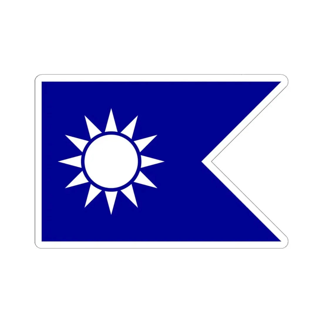 ROCN Commodores Flag 1912 (China) STICKER Vinyl Kiss-Cut Decal 6 Inch White - The Sticker Space