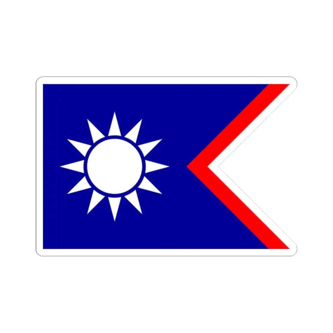 ROCN Commodores Flag 1929 (China) STICKER Vinyl Kiss-Cut Decal 2 Inch White - The Sticker Space