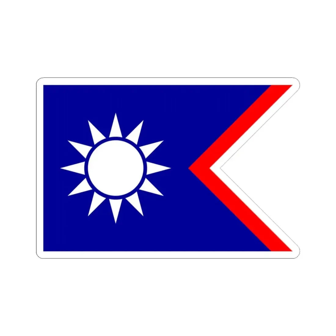 ROCN Commodores Flag 1929 (China) STICKER Vinyl Kiss-Cut Decal 3 Inch White - The Sticker Space