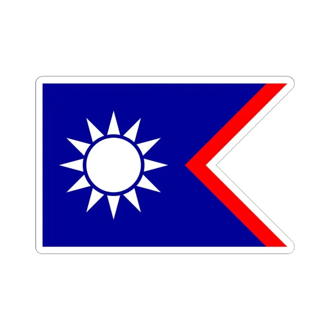 ROCN Commodores Flag 1929 (China) STICKER Vinyl Kiss-Cut Decal 4 Inch White - The Sticker Space