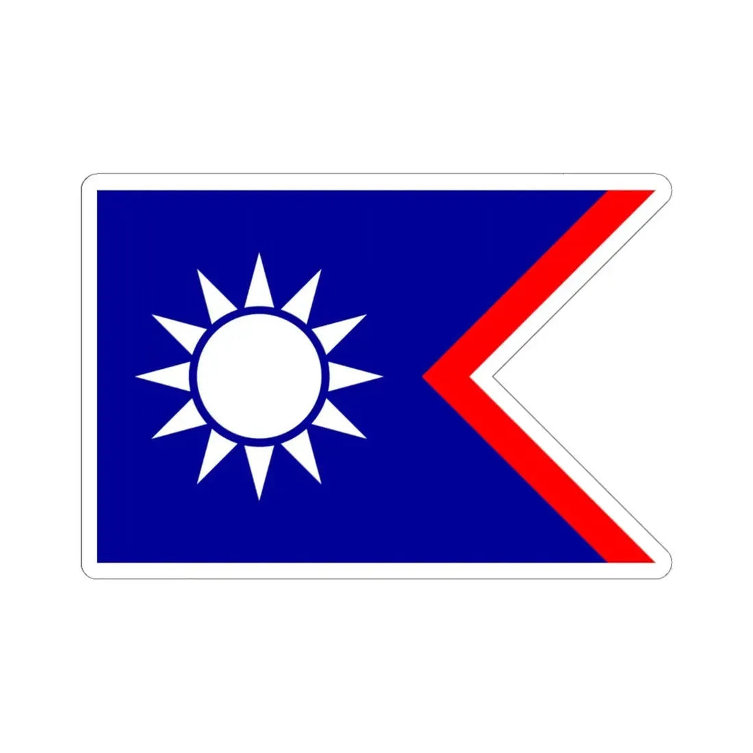 ROCN Commodores Flag 1929 (China) STICKER Vinyl Kiss-Cut Decal 6 Inch White - The Sticker Space