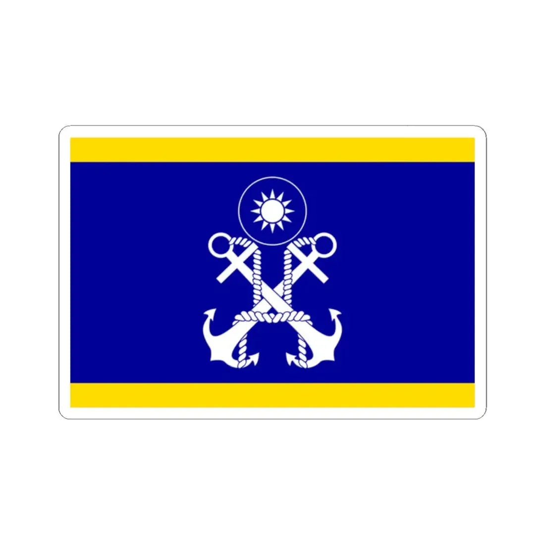 ROCN Deputy Commander-in-Chiefs Flag 1962 (China) STICKER Vinyl Kiss-Cut Decal 2 Inch White - The Sticker Space