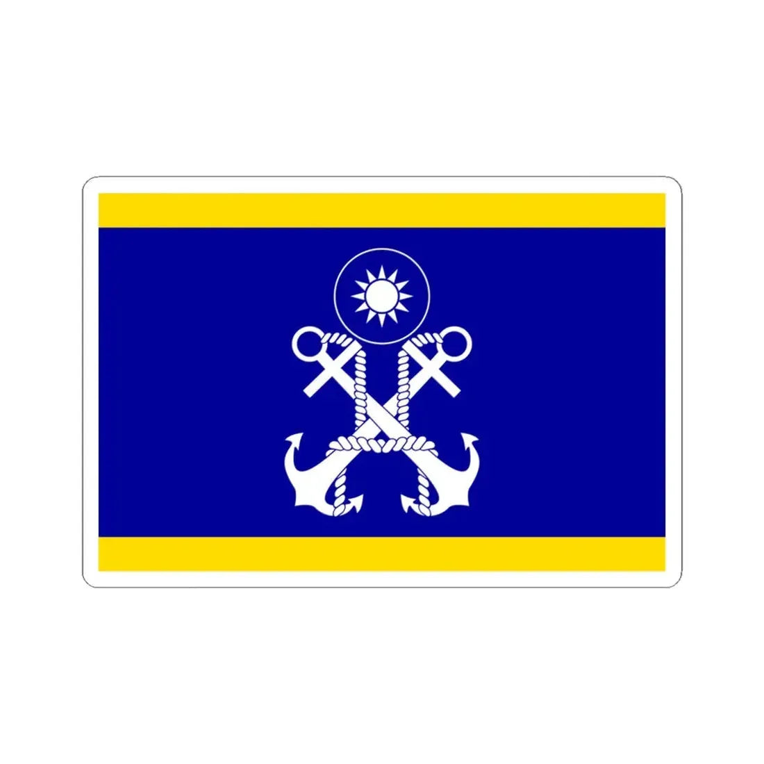 ROCN Deputy Commander-in-Chiefs Flag 1962 (China) STICKER Vinyl Kiss-Cut Decal 4 Inch White - The Sticker Space