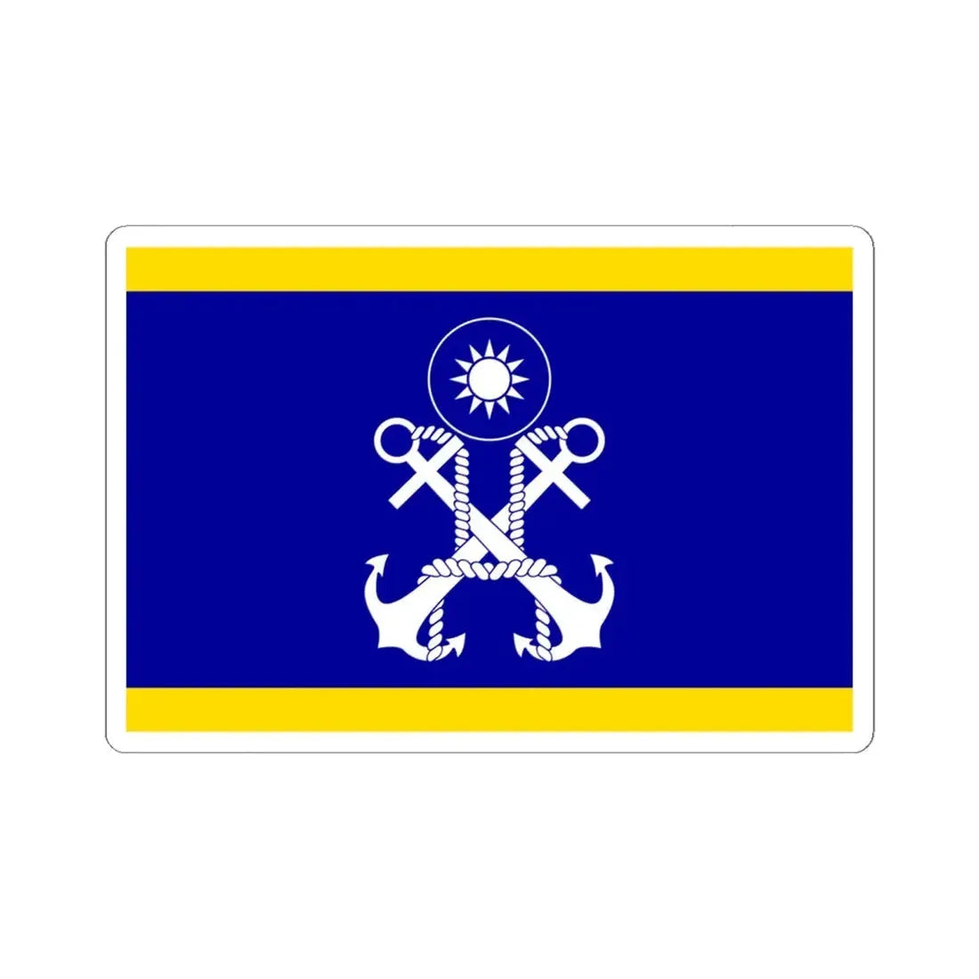 ROCN Deputy Commander-in-Chiefs Flag 1962 (China) STICKER Vinyl Kiss-Cut Decal 6 Inch White - The Sticker Space