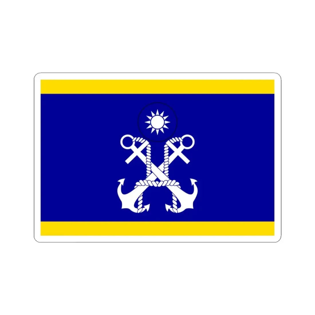 ROCN Deputy Commander-in-Chiefs Flag (China) STICKER Vinyl Kiss-Cut Decal 3 Inch White - The Sticker Space