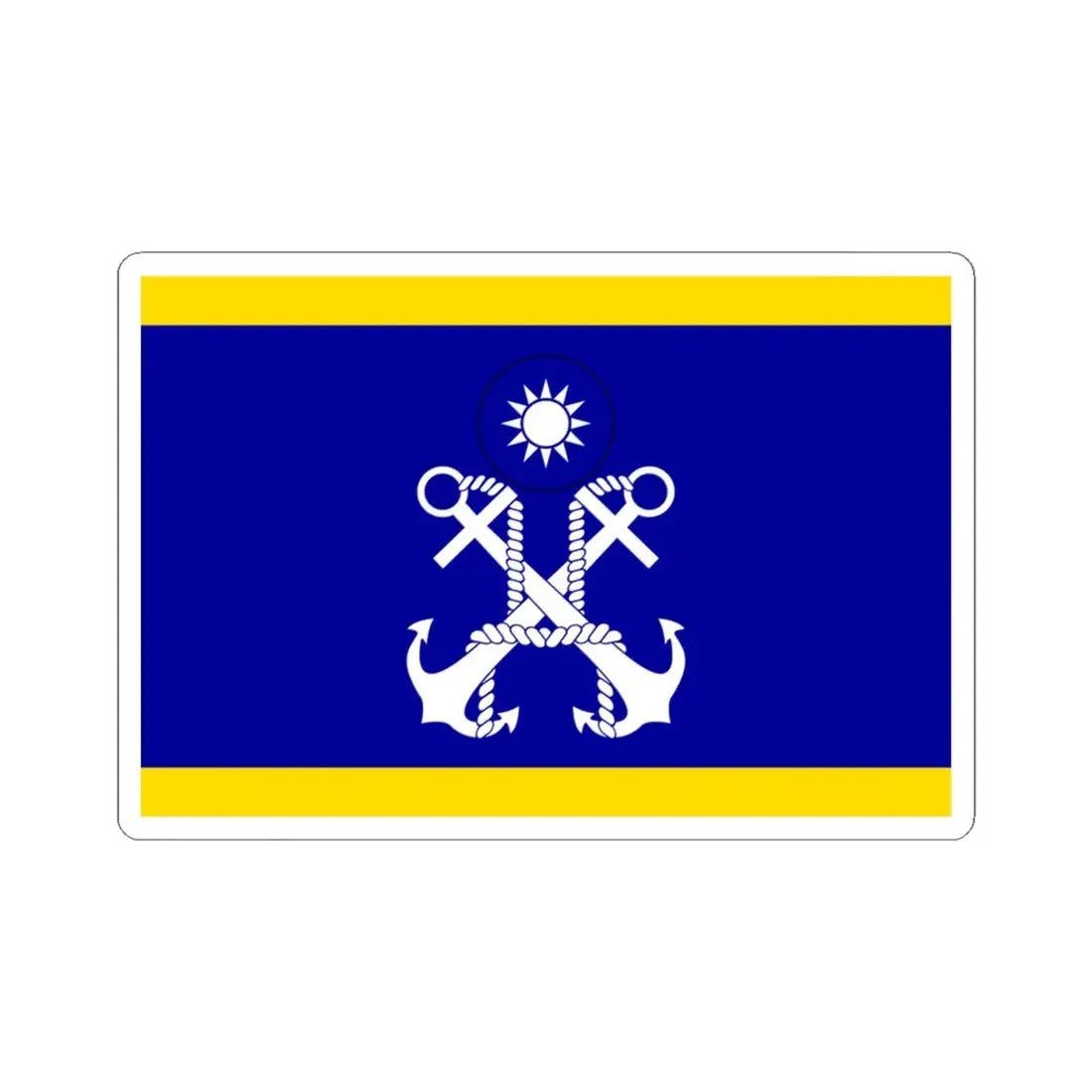 ROCN Deputy Commander-in-Chiefs Flag (China) STICKER Vinyl Kiss-Cut Decal 4 Inch White - The Sticker Space