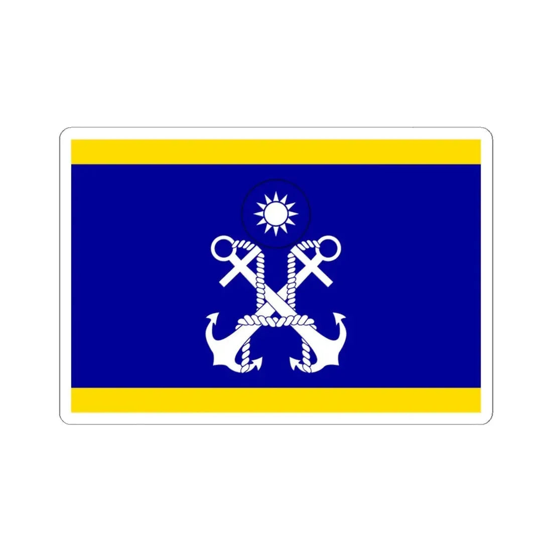 ROCN Deputy Commander-in-Chiefs Flag (China) STICKER Vinyl Kiss-Cut Decal 6 Inch White - The Sticker Space