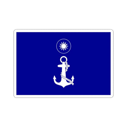 ROCN Fleet Commanders Flag 1962 (China) STICKER Vinyl Kiss-Cut Decal 3 Inch White - The Sticker Space