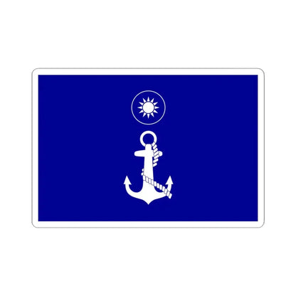 ROCN Fleet Commanders Flag 1962 (China) STICKER Vinyl Kiss-Cut Decal 4 Inch White - The Sticker Space