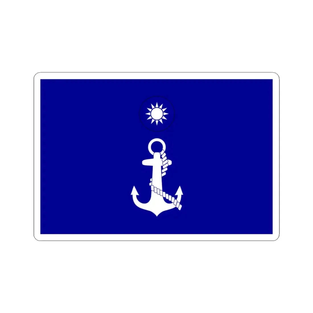 ROCN Fleet Commanders Flag (China) STICKER Vinyl Kiss-Cut Decal 3 Inch White - The Sticker Space