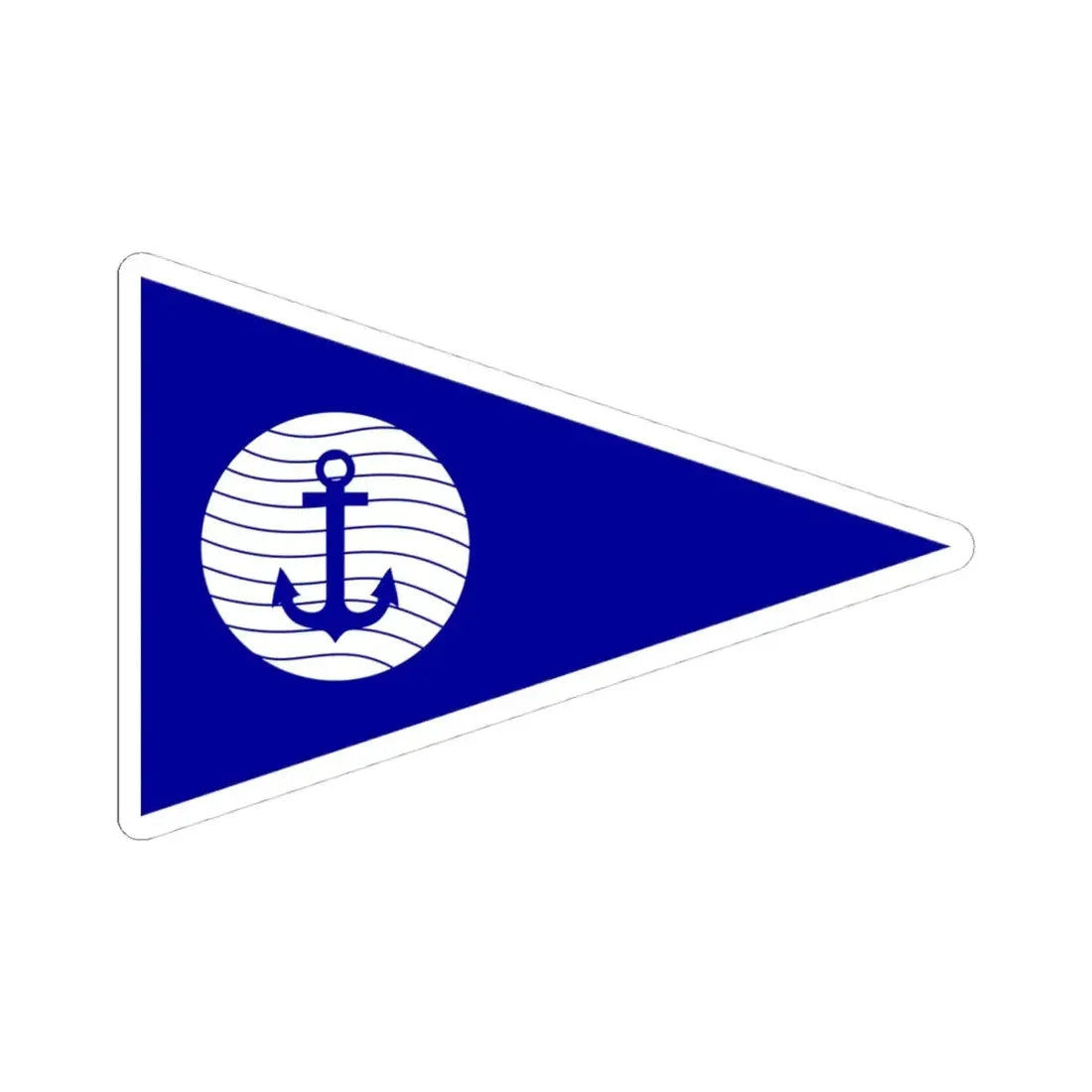 ROCN Navigating Battle Ship Pennant 1950 (China) STICKER Vinyl Kiss-Cut Decal 4 Inch White - The Sticker Space