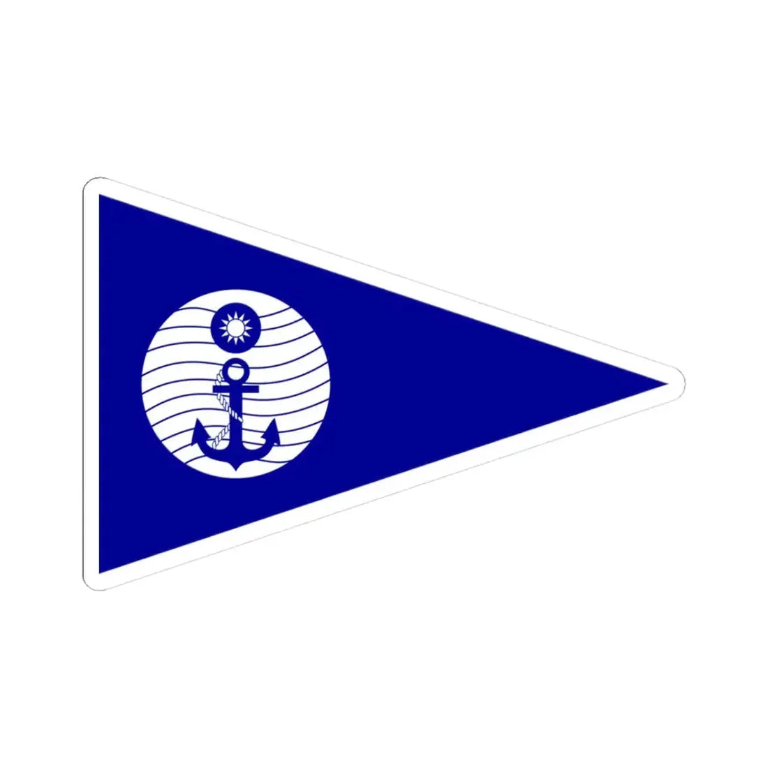 ROCN Navigating Battle Ship Pennant (China) STICKER Vinyl Kiss-Cut Decal 3 Inch White - The Sticker Space
