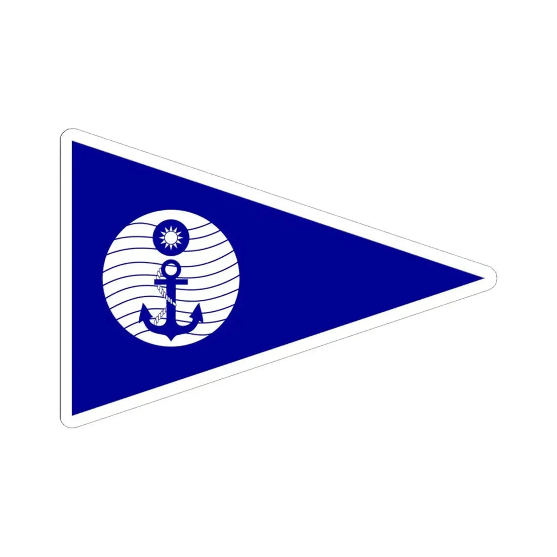 ROCN Navigating Battle Ship Pennant (China) STICKER Vinyl Kiss-Cut Decal 6 Inch White - The Sticker Space