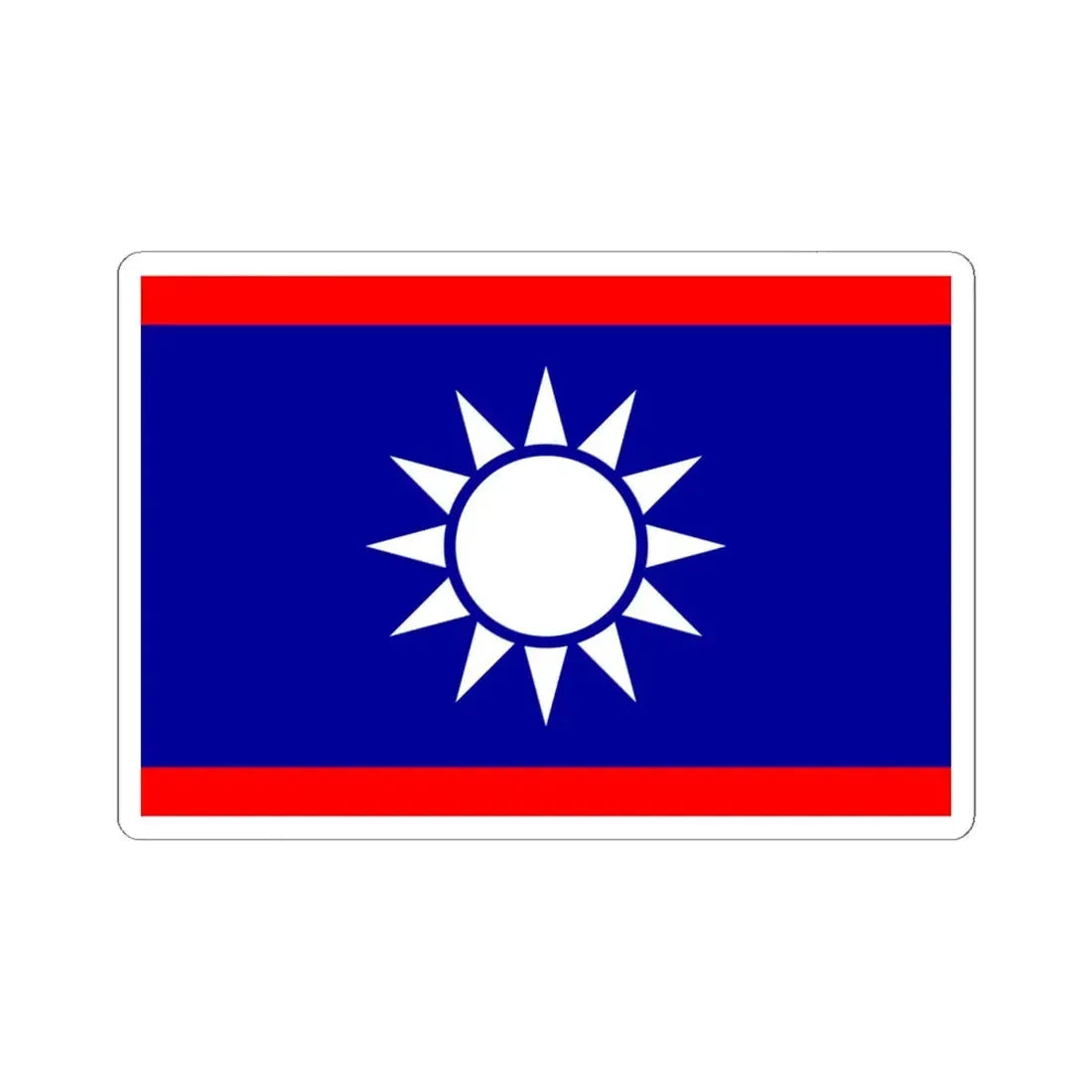 ROCN Rear Admirals Flag 1929 (China) STICKER Vinyl Kiss-Cut Decal 6 Inch White - The Sticker Space