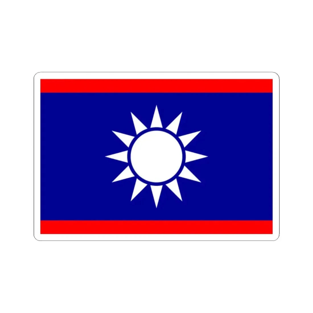 ROCN Rear Admirals Flag (China) STICKER Vinyl Kiss-Cut Decal 2 Inch White - The Sticker Space