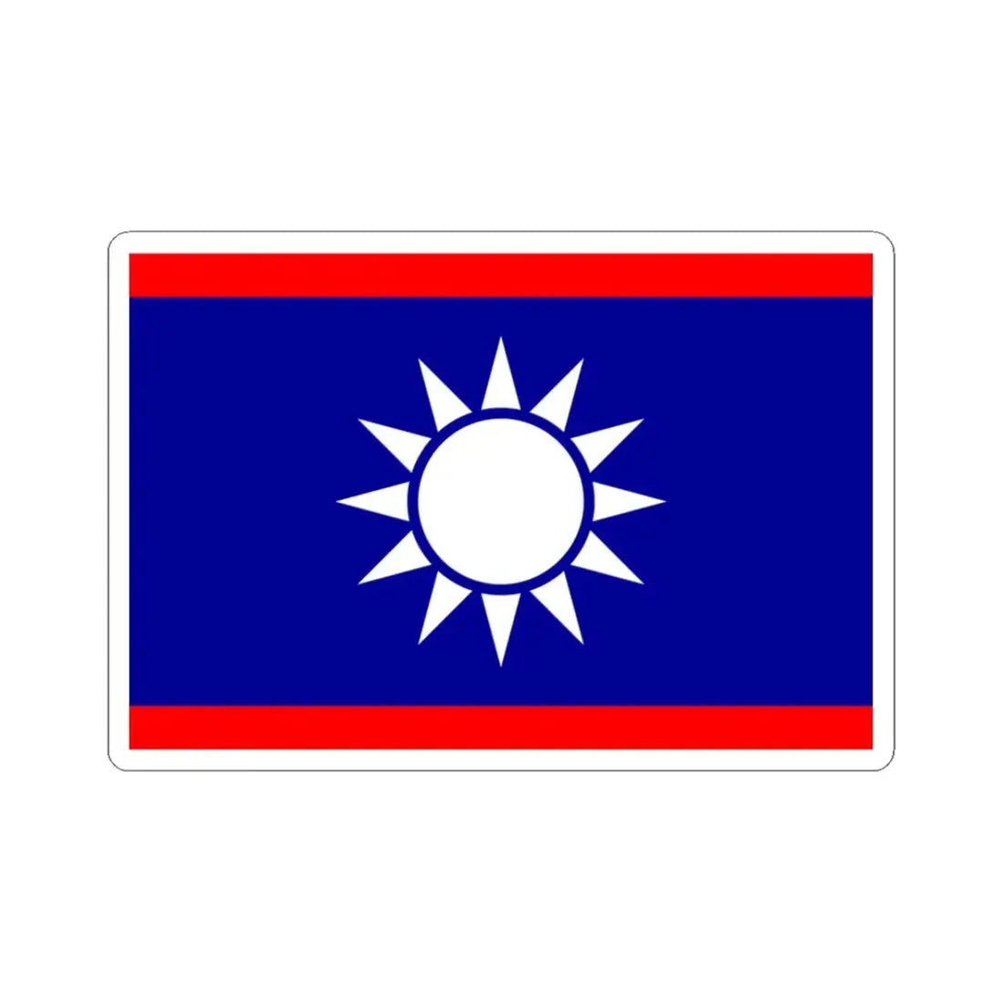 ROCN Rear Admirals Flag (China) STICKER Vinyl Kiss-Cut Decal 3 Inch White - The Sticker Space