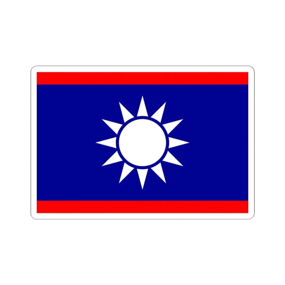 ROCN Rear Admirals Flag (China) STICKER Vinyl Kiss-Cut Decal 4 Inch White - The Sticker Space