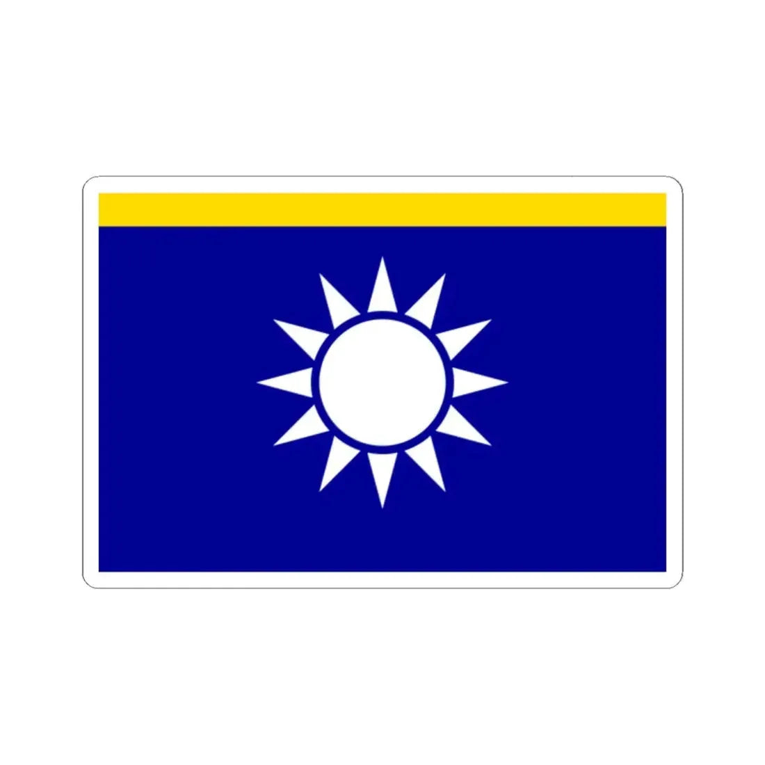 ROCN Senior Admirals Flag (China) STICKER Vinyl Kiss-Cut Decal 2 Inch White - The Sticker Space