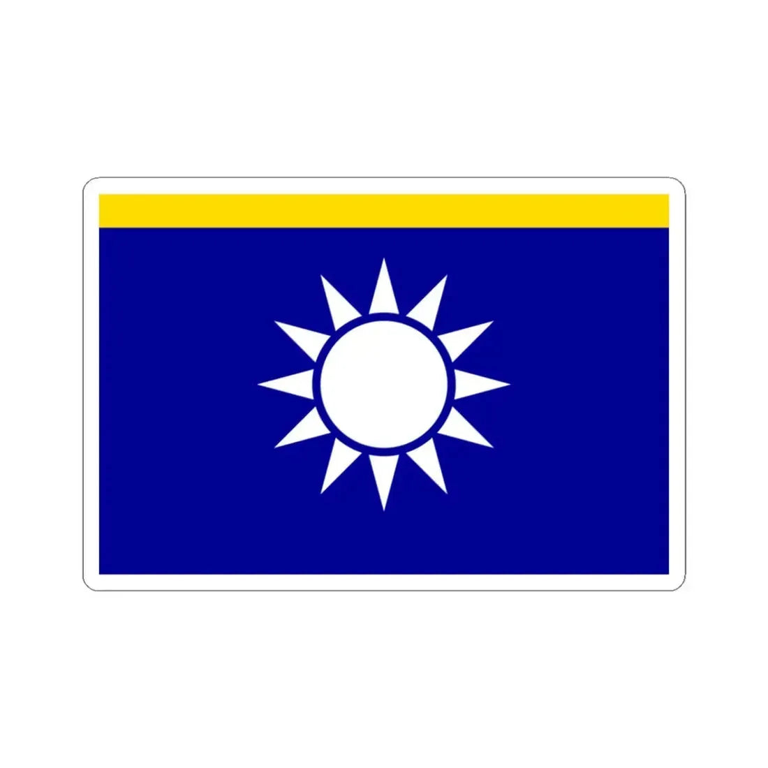 ROCN Senior Admirals Flag (China) STICKER Vinyl Kiss-Cut Decal 3 Inch White - The Sticker Space