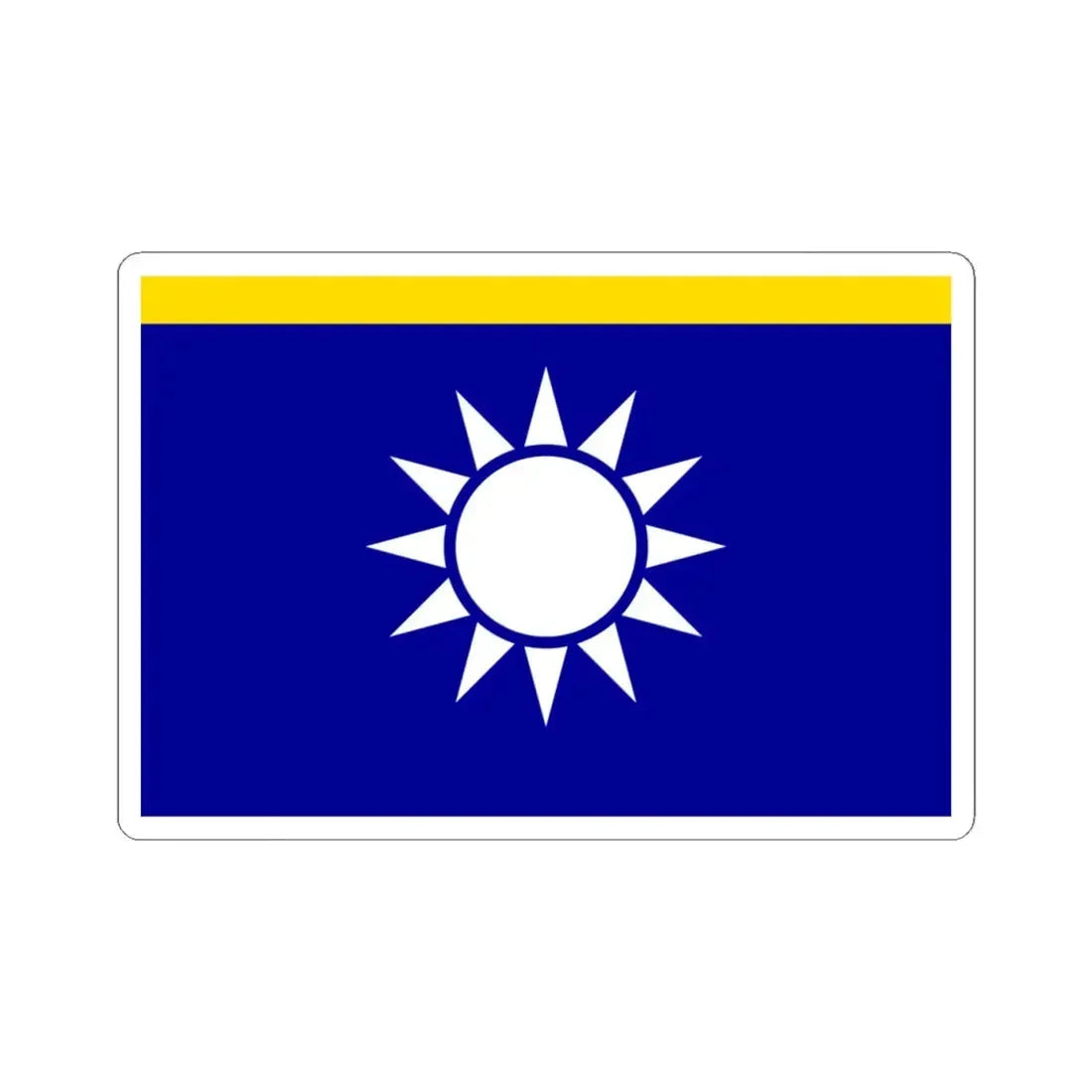 ROCN Senior Admirals Flag (China) STICKER Vinyl Kiss-Cut Decal 4 Inch White - The Sticker Space