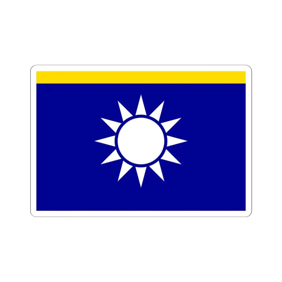 ROCN Senior Admirals Flag (China) STICKER Vinyl Kiss-Cut Decal 6 Inch White - The Sticker Space