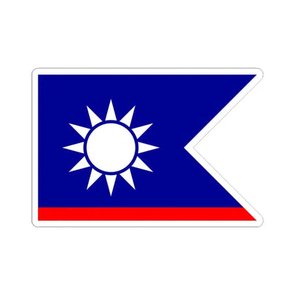 ROCN Senior Officers Flag 1929 (China) STICKER Vinyl Kiss-Cut Decal 3 Inch White - The Sticker Space