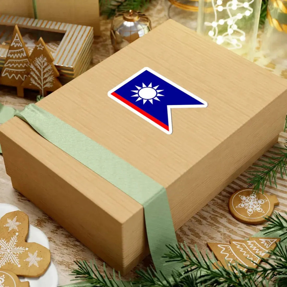 ROCN Senior Officers Flag 1929 (China) STICKER Vinyl Kiss-Cut Decal - The Sticker Space