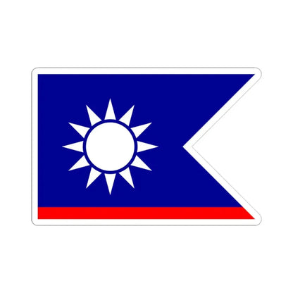 ROCN Senior Officers Flag (China) STICKER Vinyl Kiss-Cut Decal 3 Inch White - The Sticker Space