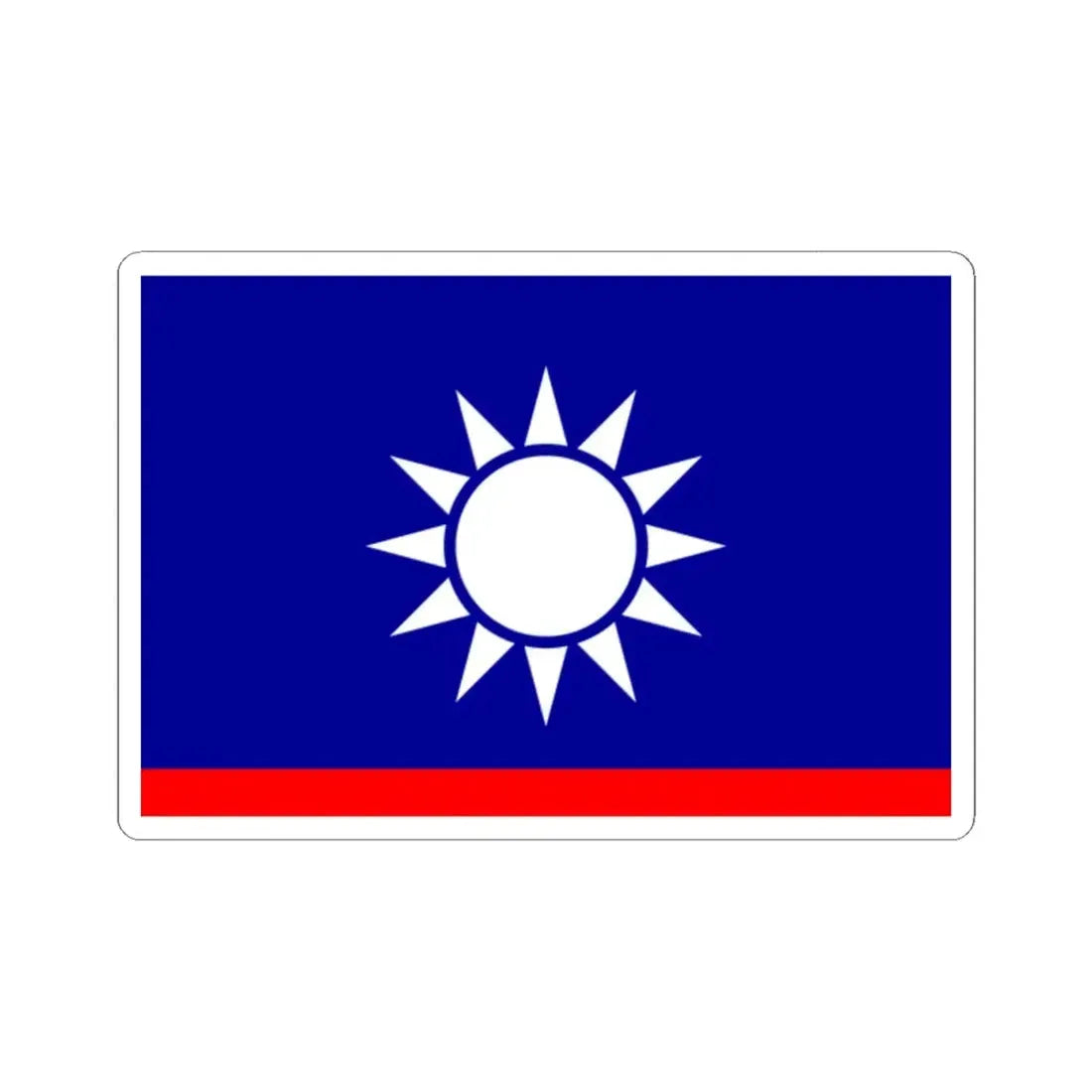 ROCN Vice Admirals Flag (China) STICKER Vinyl Kiss-Cut Decal 2 Inch White - The Sticker Space