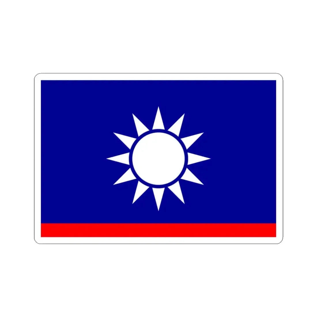 ROCN Vice Admirals Flag (China) STICKER Vinyl Kiss-Cut Decal 3 Inch White - The Sticker Space