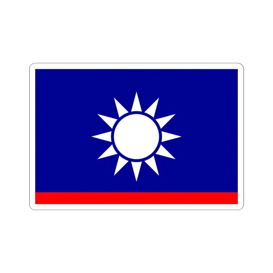 ROCN Vice Admirals Flag (China) STICKER Vinyl Kiss-Cut Decal 4 Inch White - The Sticker Space