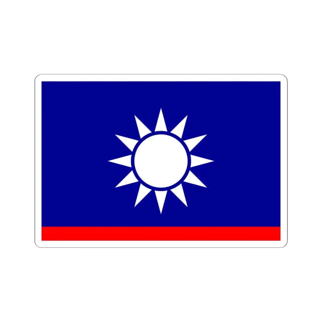 ROCN Vice Admirals Flag (China) STICKER Vinyl Kiss-Cut Decal 6 Inch White - The Sticker Space