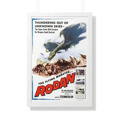 RODAN 1956 - Framed Movie Poster 20" x 30" White - The Sticker Space