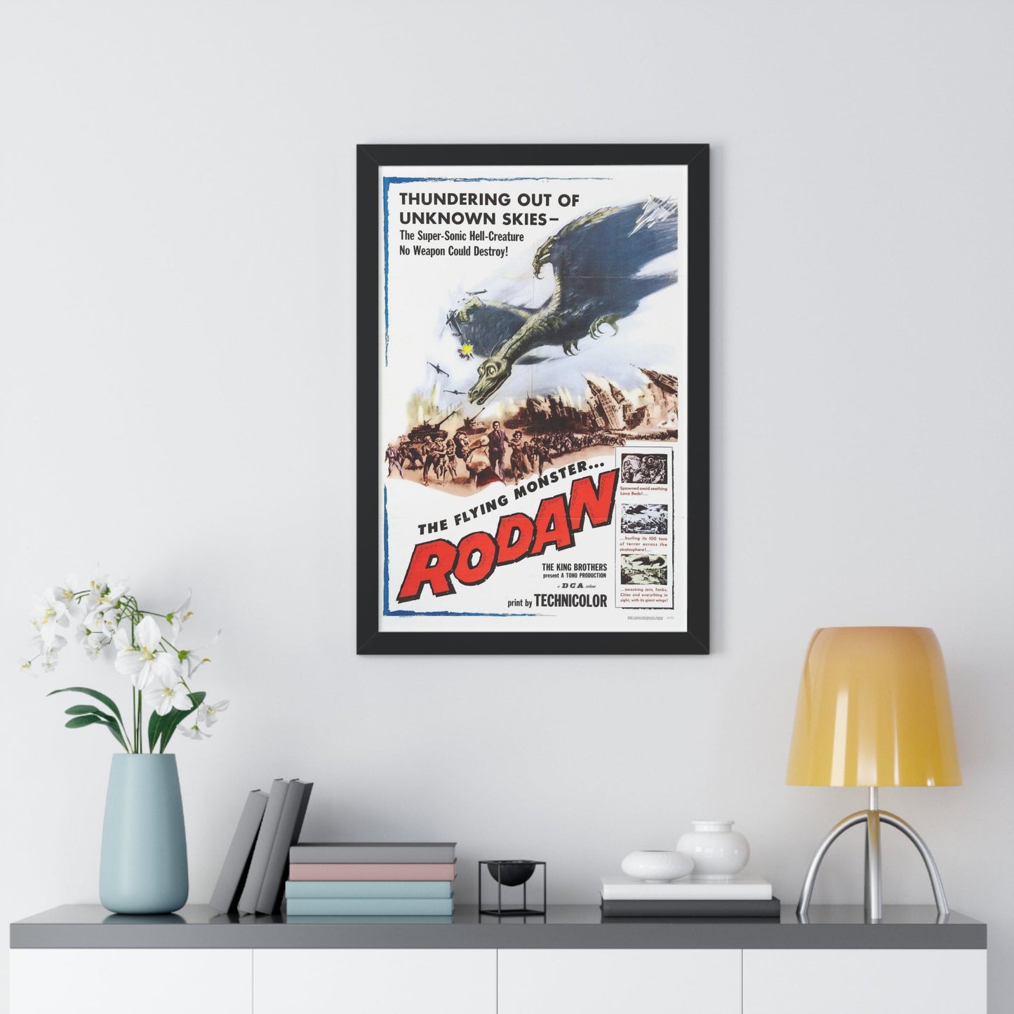 RODAN 1956 - Framed Movie Poster-The Sticker Space