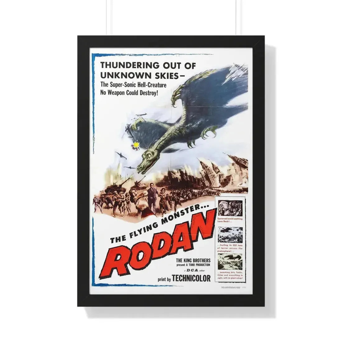 RODAN 1956 - Framed Movie Poster - The Sticker Space
