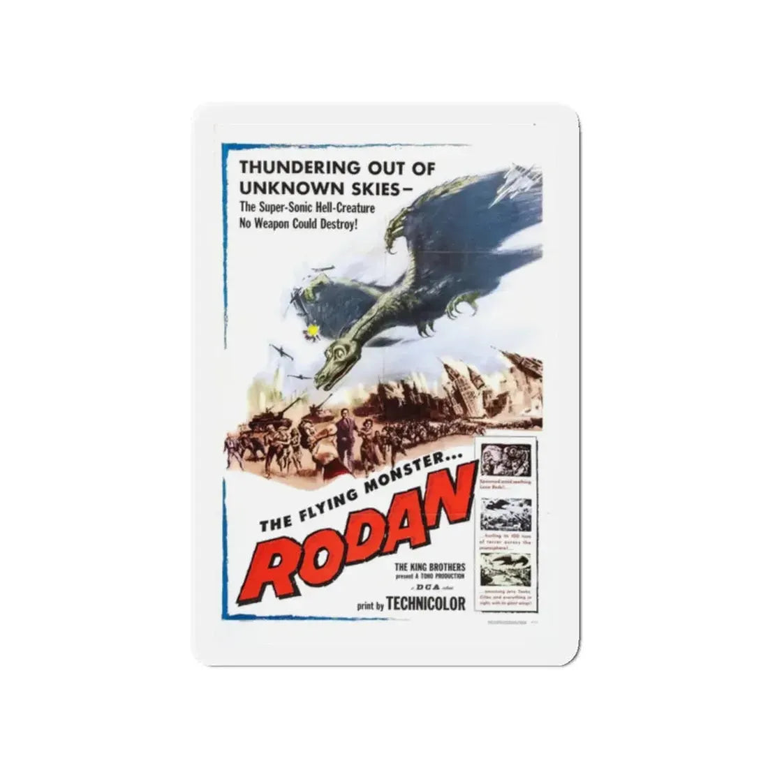 RODAN 1956 Movie Poster - Refrigerator Magnet - The Sticker Space