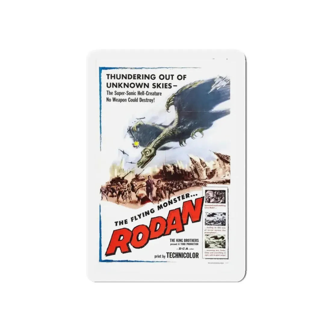 RODAN 1956 Movie Poster - Refrigerator Magnet - The Sticker Space