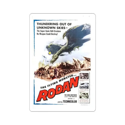 RODAN 1956 Movie Poster - STICKER Vinyl Kiss-Cut Decal 6 Inch White - The Sticker Space