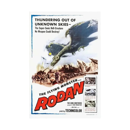 RODAN 1956 - Paper Movie Poster - The Sticker Space