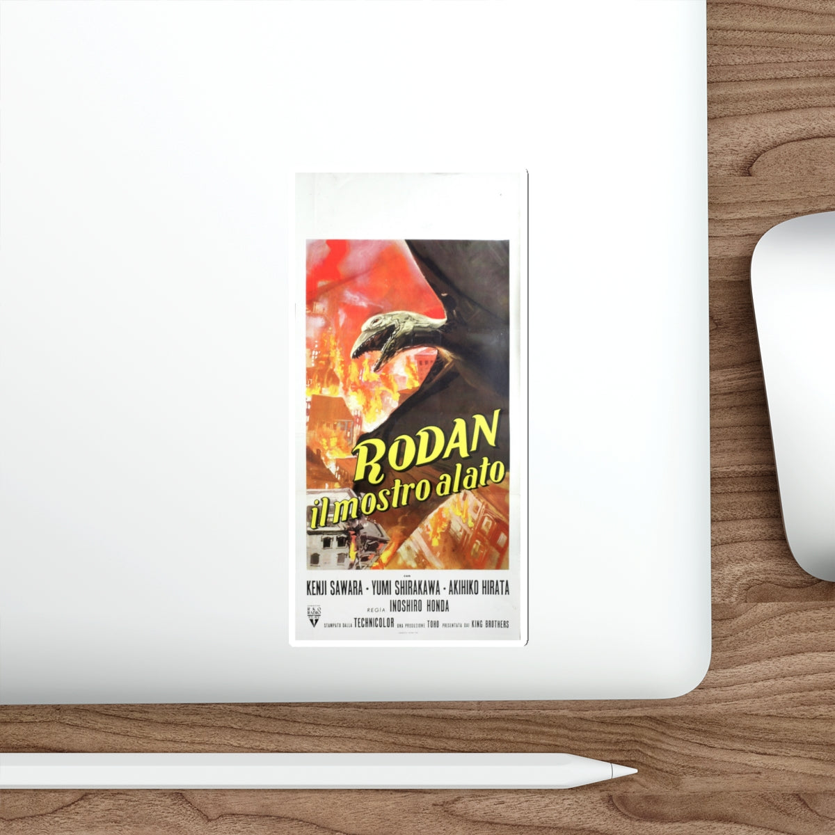 RODAN (ITALIAN) 2 1956 Movie Poster STICKER Vinyl Die-Cut Decal-The Sticker Space