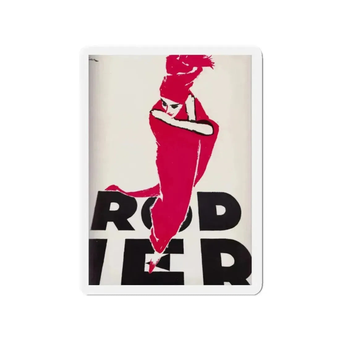 Rodier, 1961 (Magazine Illustration) Refrigerator Magnet 2 Inch Die-Cut - The Sticker Space